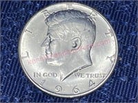 1964-D Kennedy half dollar (90% silver) UNC