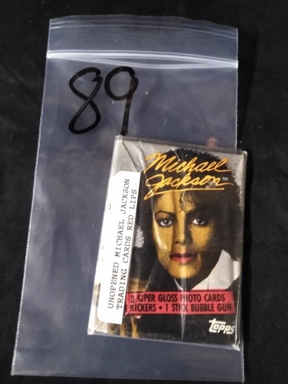 UNOPENED PACK  OF MICHAEL JACKSON TRADING CARDS