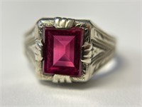 10K Art Deco Men's Ruby Ring