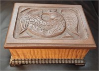 Carved Wood Box with Wrist Watches