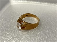 Vintage 10K White Sapphire Ring
