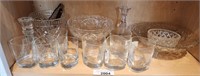Glassware Tumblers, Ice Bucket, Bowls, etc