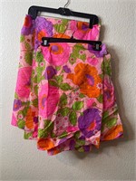 Vintage 70’s Floral Bright Colorful Fabric