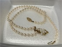 14K Pendant and Strand of Pearls