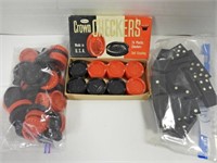 VINTAGE CHECKERS & DOMINOES LOT