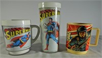 (2)1978 SUPERMAN CUP/MUG & G.I. JOE