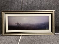 Framed Foggy Landscape Photograph