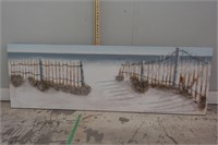 Large 3D Beach Canvas Art