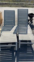 2 LOUNGING PATIO CHAIRS