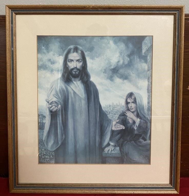 JESUS WITH MARY MAGDELANE - 1980 BY JOSEPH WALLACE