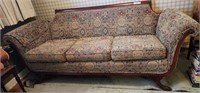 Antique Walnut Settee tapestry upholstery