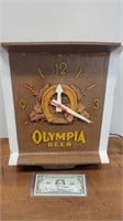 Olympia Beer Horseshoe Lighted Advertising Clock.