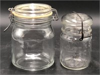 Two Vintage Canning Jars