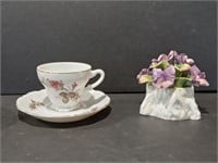 Vintage Aynsley November Violet Flower and Tea Cup