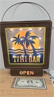 Tiki Bar Open Lighted Barware Sign