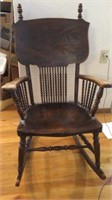 Rare Late 19th Hand Carved Rocker