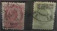 Austria #64,65, used, CV $71