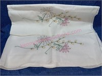 Pair of vintage embroidered pillowcases #3