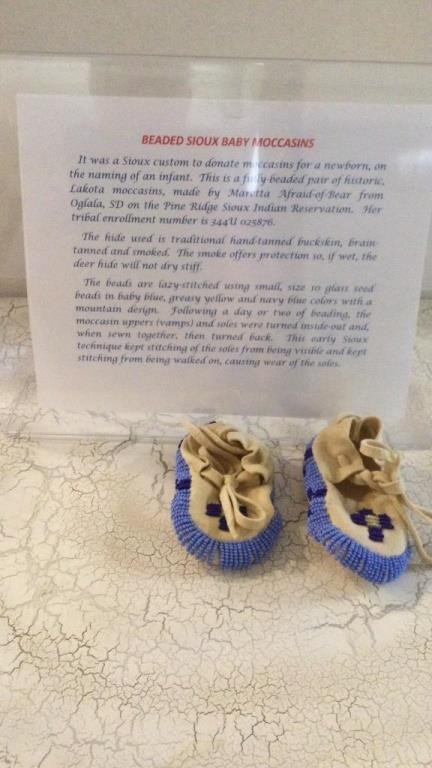 Beaded Baby Moccasins W/Description