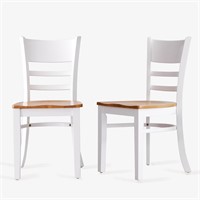 Livinia Cabin Wooden Dining Chairs Set of 2