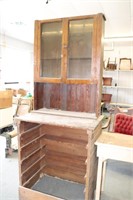 Antique Printers Cabinet, Wainscoat Base 2 pcs
