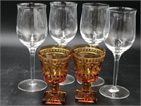 Amber and Clear Glass Ware