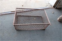 Heavy Wire Metal Container, Hinged Front