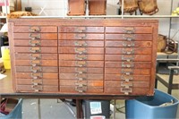 Antique Oak Watchmaker's Cabinet 30 Drawers