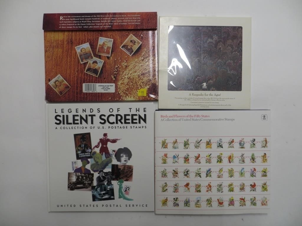 Lot, USPS books w/ stamps: Legends of the Silent