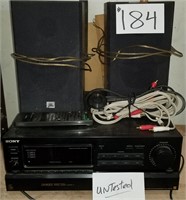 Sony Receiver w/JBL Speakers-untested