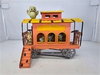 Vintage Tin Secret Clubhouse Musical Train Toy