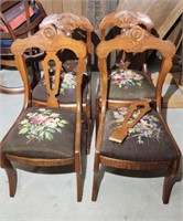(4) Antique Victorian Chairs