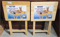 (2) Cortona Tray Tables new in plastic