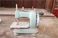 1950s "Betsy Ross" Toy Sewing Machine Green Metal