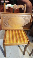 Vintage Side Chair & carved Serving Tray