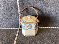 Old Ceramic Jar with Lid and Handle