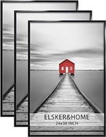 Elsker&home 24x36 Poster Frame 3 Pack, Black