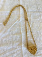30" Gold Pillbox Necklace