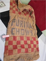 50# PURINA CHOWS BURLAP SACK