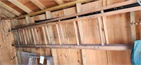 2 wooden Ladders