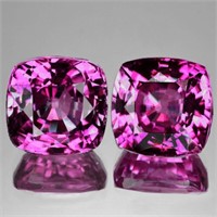Natural Premium Red Violet Sapphire Pair {Flawless