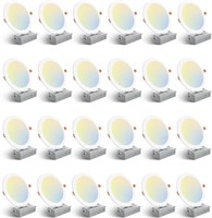Amico 24 Pack 8 Inch 5cct Ultra-thin Led Recessed