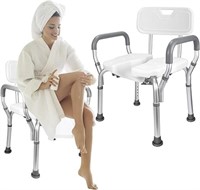 Retoreath Shower Chair With Back And Arms, Slip
