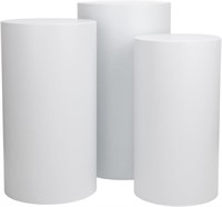 3pcs Round Cylinder Pedestal Stands