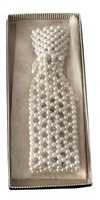 Cool Vintage Pearl Bead Tie Necklace