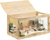 Mewoofun Large Hamster Cage Wooden Hamster Cage