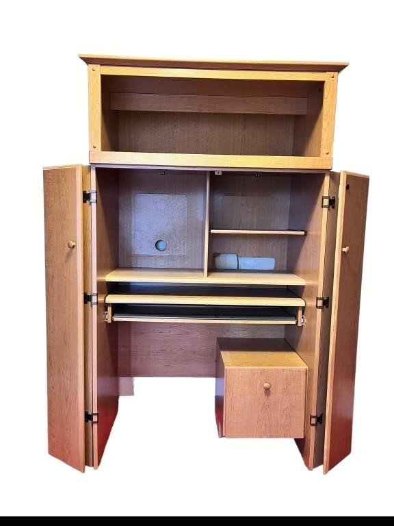 Amazing Wooden Furniture Work Space Armoire