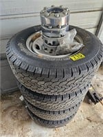 a set of BF Goodrich 2265/70R17 Tires and wheels