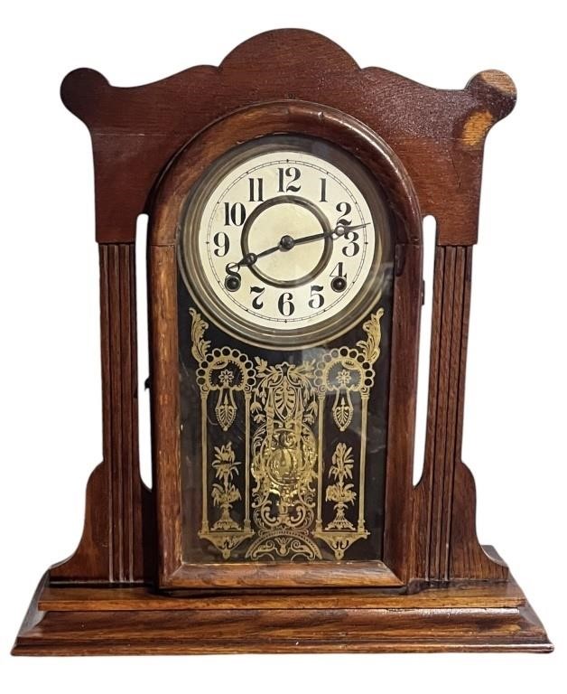 Beautiful Ornate Wooden Mantle Clock