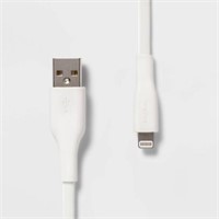 3' Lightning to USB-A Flat - heyday Ivory White